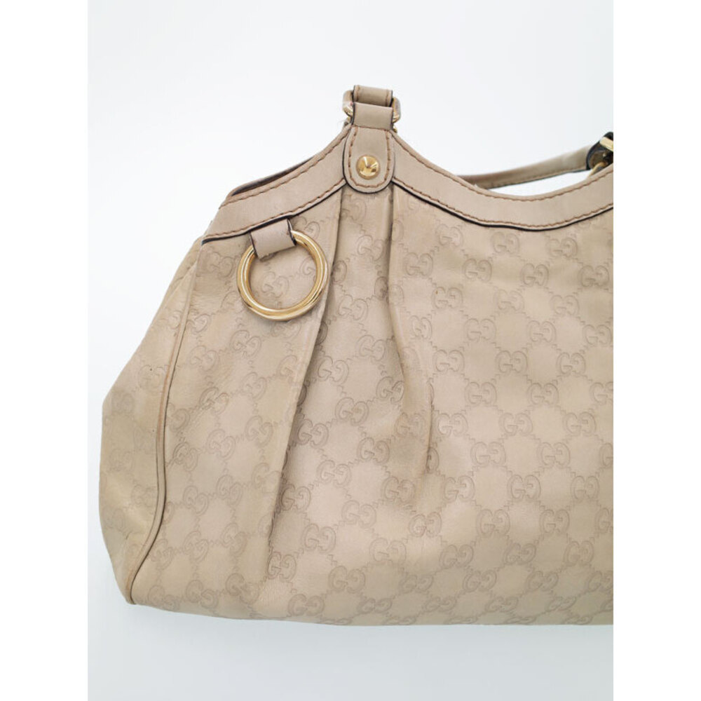 Gucci Guccissima Leather Sukey Tote Shoulder Bag White - Picture 7 of 9